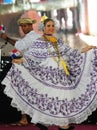 PANAMA CITY, PANAMA folklore dances in traditional costume at the carnival in the streets of panama city panama