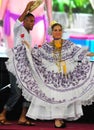 PANAMA CITY, PANAMA folklore dances in traditional costume at the carnival in the streets of panama city panama