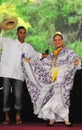 PANAMA CITY, PANAMA folklore dances in traditional costume at the carnival in the streets of panama city panama