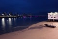 Panama City at night from Casco Viejo Royalty Free Stock Photo