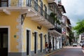 Street in Casco Antiguo or Casco Viejo in Panama City Royalty Free Stock Photo