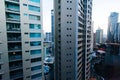 Panama City, Panama - dec 2022 Beautiful aerial view of Panama City, and its skyscrapers. sunrise