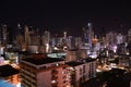 Panama City Skyline in Panama at night Royalty Free Stock Photo