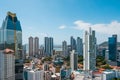 Panama City Skyline panorama from high viewpoint - modern cityscape -