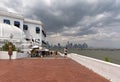 Panama city skyline seen from the old town casco viejo Royalty Free Stock Photo