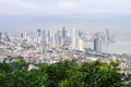 Panama city skyline is seen from the top of Ancon hill in Panama