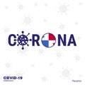 Panama Coronavirus Typography. COVID-19 country banner