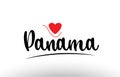 Panama country text typography logo icon design