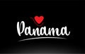 Panama country text typography logo icon design on black background