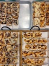 Panama, David, assorted pastries in Cinnabon store Royalty Free Stock Photo