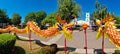 Panama, David, Chinese decorations in Cervantes square