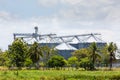 Panama David, farm commercial grain storage bins Royalty Free Stock Photo