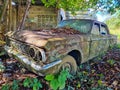 Panama, Dolega, old abandoned and rusty car