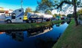 Panama, Dolega, tankers supply water from the canal