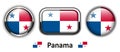 Panama flag buttons