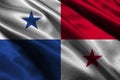 Panama flag 3D illustration symbol. Panama flag