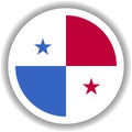 Panama flag round shape Vectors Royalty Free Stock Photo