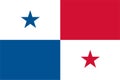 Panama flag vector.Illustration of Panama flag