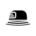 panama hat glyph icon vector illustration Royalty Free Stock Photo