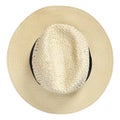Panama hat, traditional summer hat with black hatband Royalty Free Stock Photo