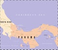 Panama Map. Royalty Free Stock Photo
