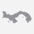 Panama map in gray on a white background Royalty Free Stock Photo