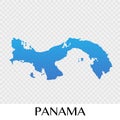 Panama map in North America continent illustration design Royalty Free Stock Photo