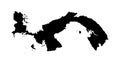 Panama map silhouette. Royalty Free Stock Photo