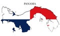 Panama map vector illustration. Central America. America