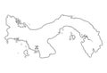 Panama outline map