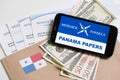 Panama Papers Mossack Fonseca documents and currency
