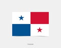 Panama Rectangle flag icon with shadow