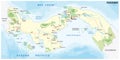 Panama road and national park vector map
