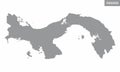 Panama silhouette map Royalty Free Stock Photo