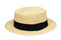 Panama style hat isolated white background Royalty Free Stock Photo