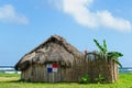 Panama, traditional house of residents of the San Blas archipelago Royalty Free Stock Photo