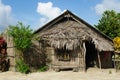 Panama, traditional house of residents of the San Blas archipelago Royalty Free Stock Photo