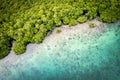 Panama. Tropical Island Aerial View. Wild coastline, Bocas del Toro, Central America, Panama.