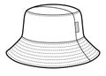 Panama unisex outline for coloring, bucket hat