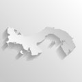 Panama vector country map silhouette Royalty Free Stock Photo