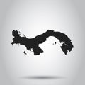 Panama vector map. Black icon on white background.