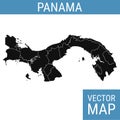 Panama vector map with title Royalty Free Stock Photo