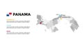 Panama vector map infographic template. Slide presentation. Global business marketing concept. North America country