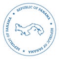 Panama vector map sticker.
