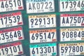 Panama vehicle registration plates.