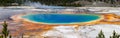 Panorama of the grand prismatic spring Basin in Yellowstone