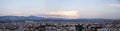 Panarama of Manavgat city, Turkey at sunset. View from the observation deck