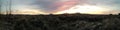 A panarama view of the sunset