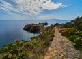 Panarea island Prehistoric Village, Aeolian islands, Sicily, Italy Royalty Free Stock Photo