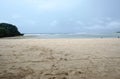 Beach space with cloudy sky